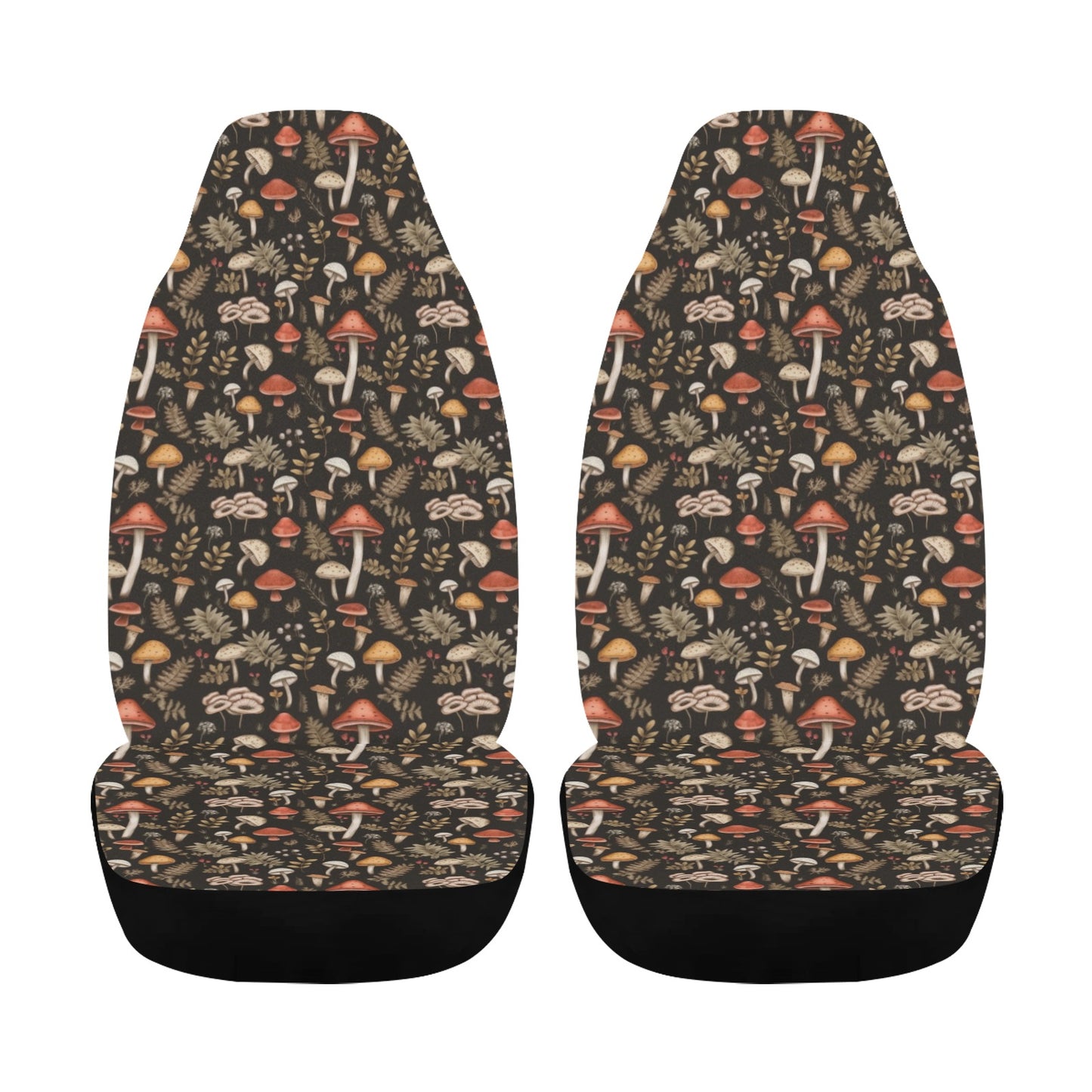 Dark Mushroom Car Seat Covers