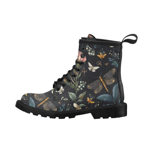 Dark Dragonfly Vegan Leather Boots