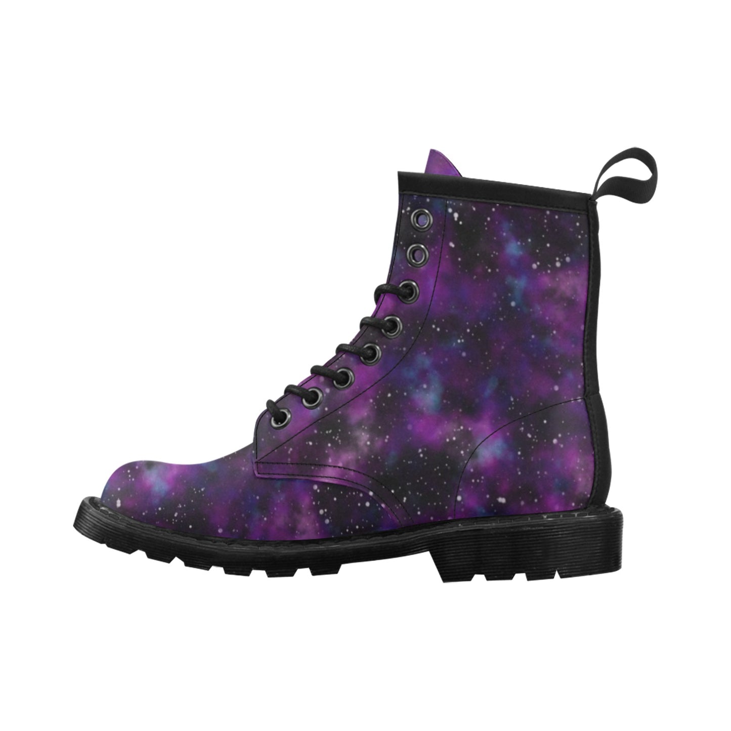 Purple Galaxy Vegan Leather Boots