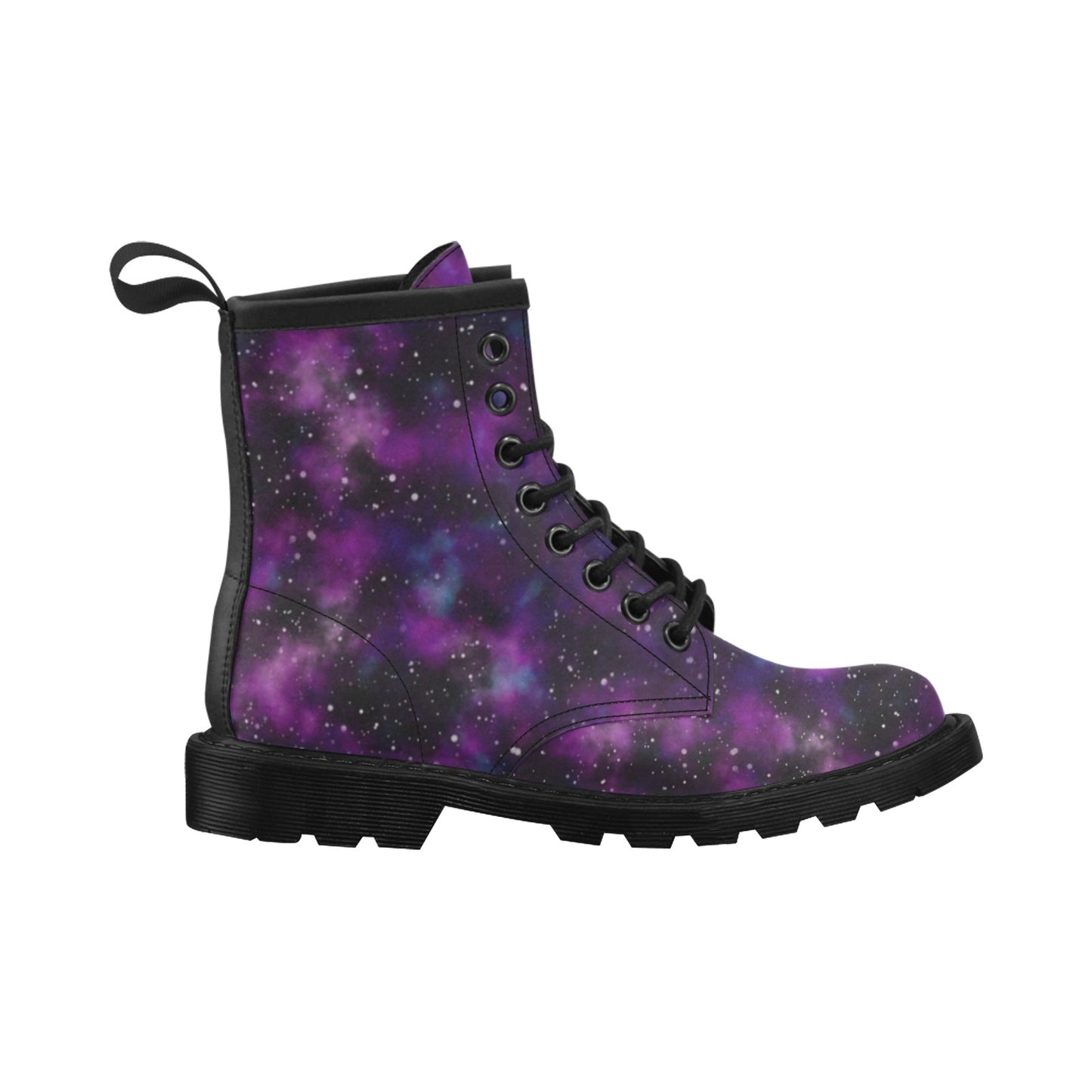 Purple Galaxy Vegan Leather Boots