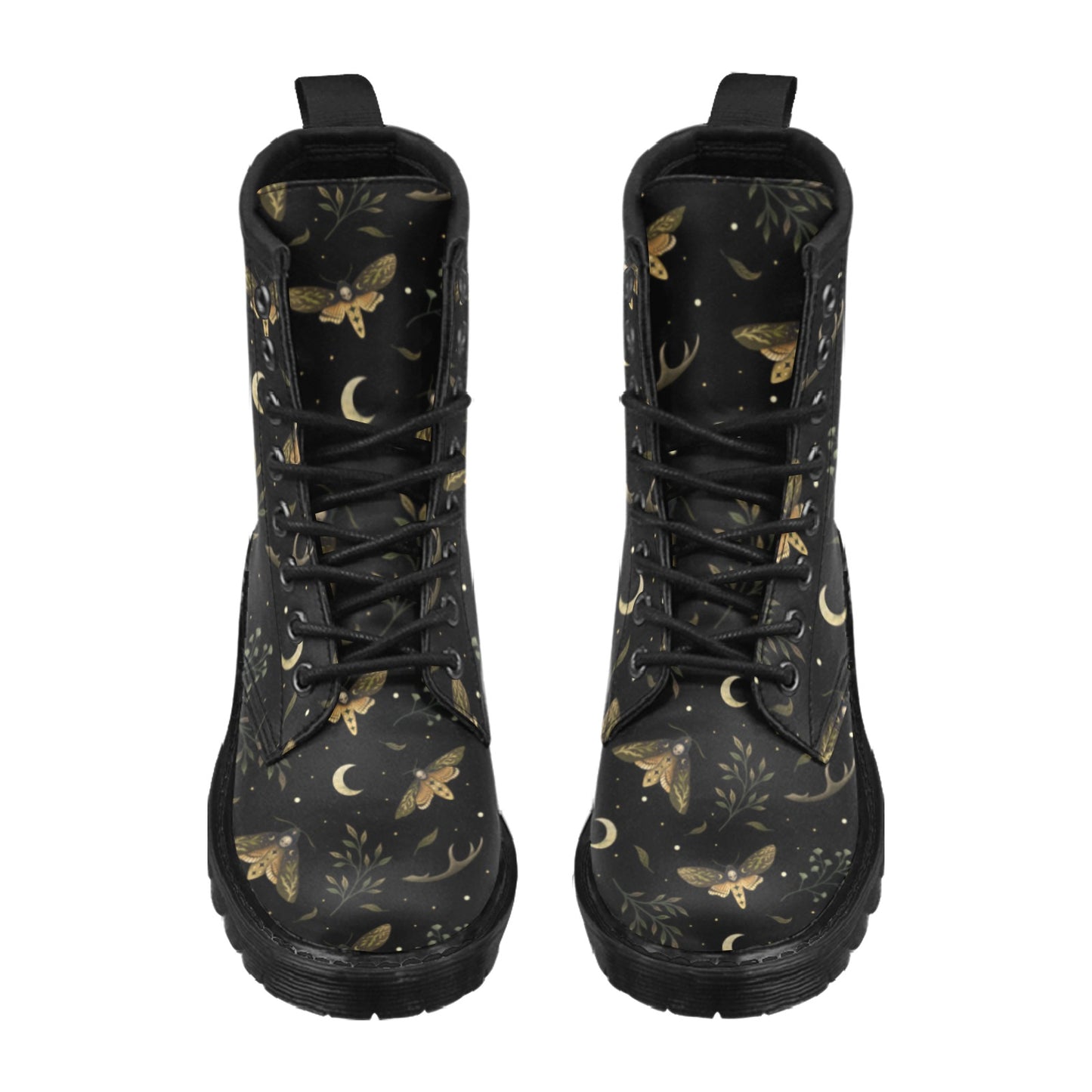 Death's Head Moth Vegan Leather Boots