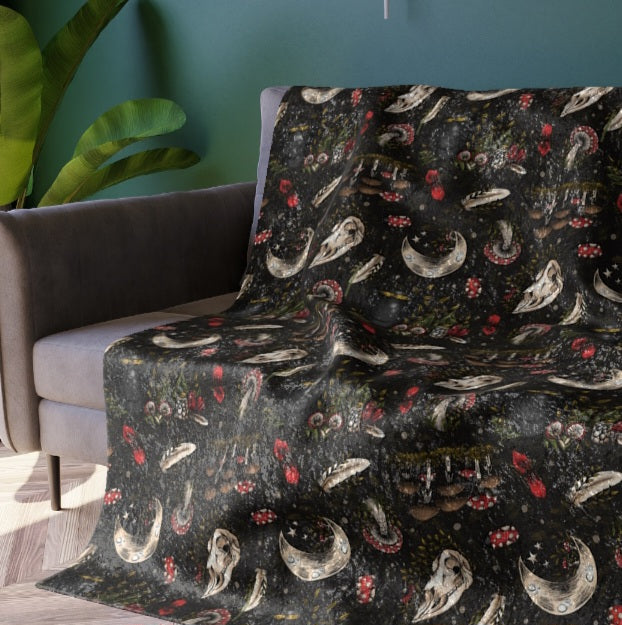 The Bone Witch Crushed Velvet Blanket