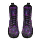 Purple Galaxy Vegan Leather Boots