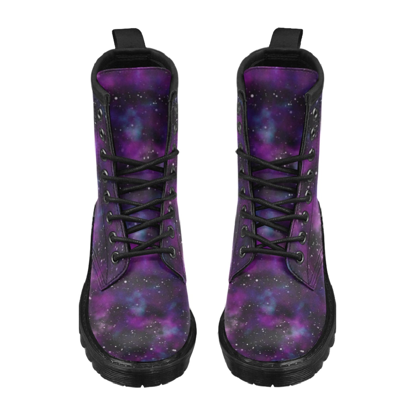 Purple Galaxy Vegan Leather Boots