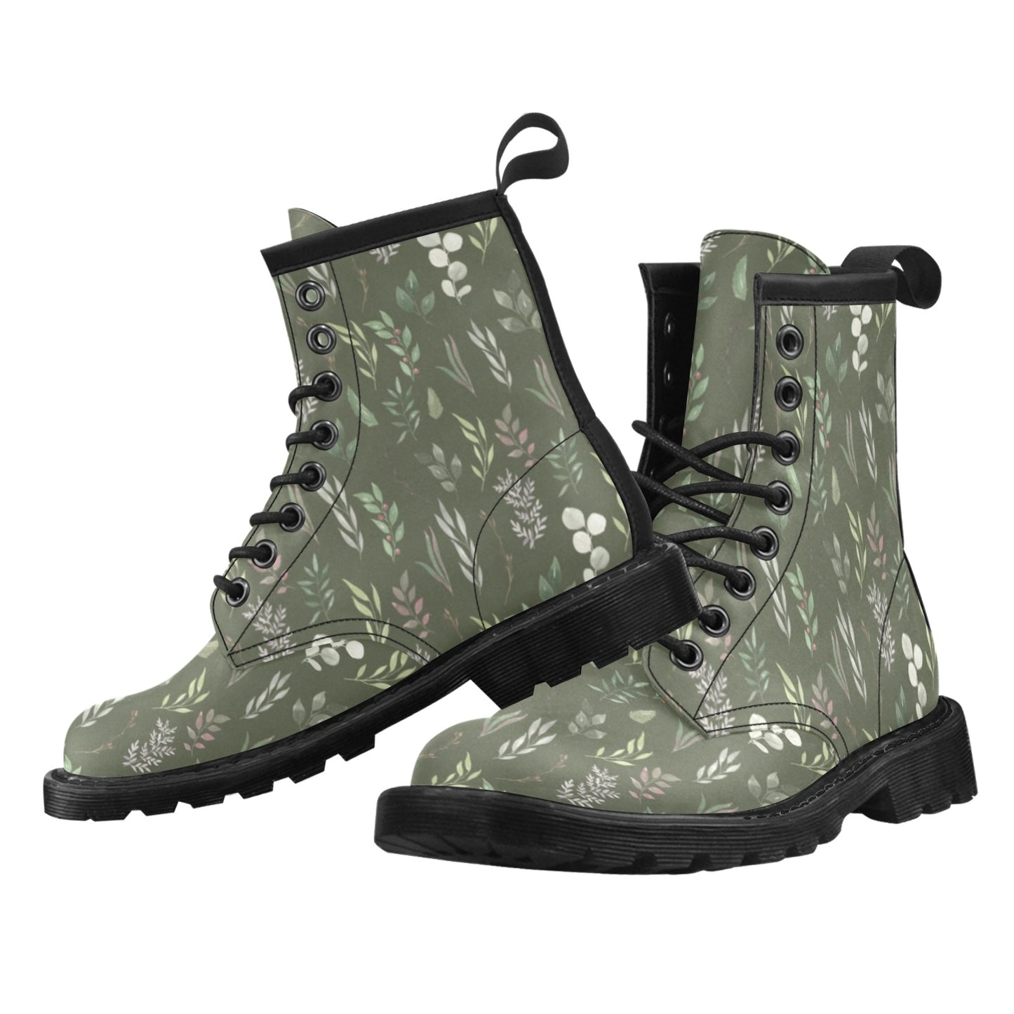 Cottage Greenery Vegan Leather Boots