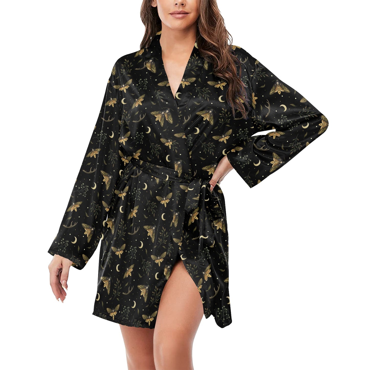 Death's Head Moth Satin Robe