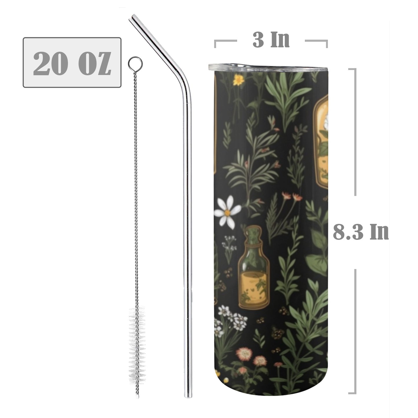 Herbology Skinny Straw Tumbler