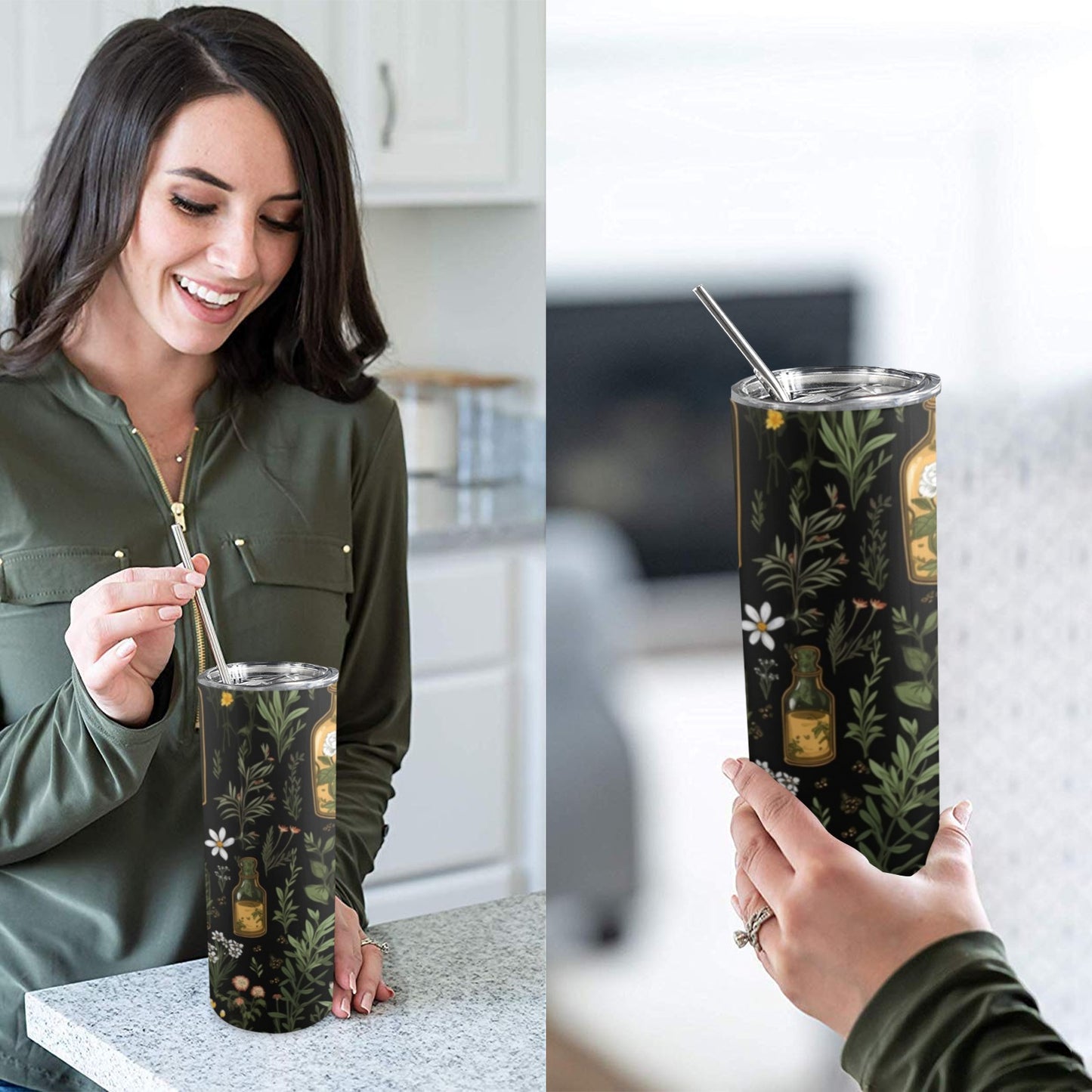 Herbology Skinny Straw Tumbler