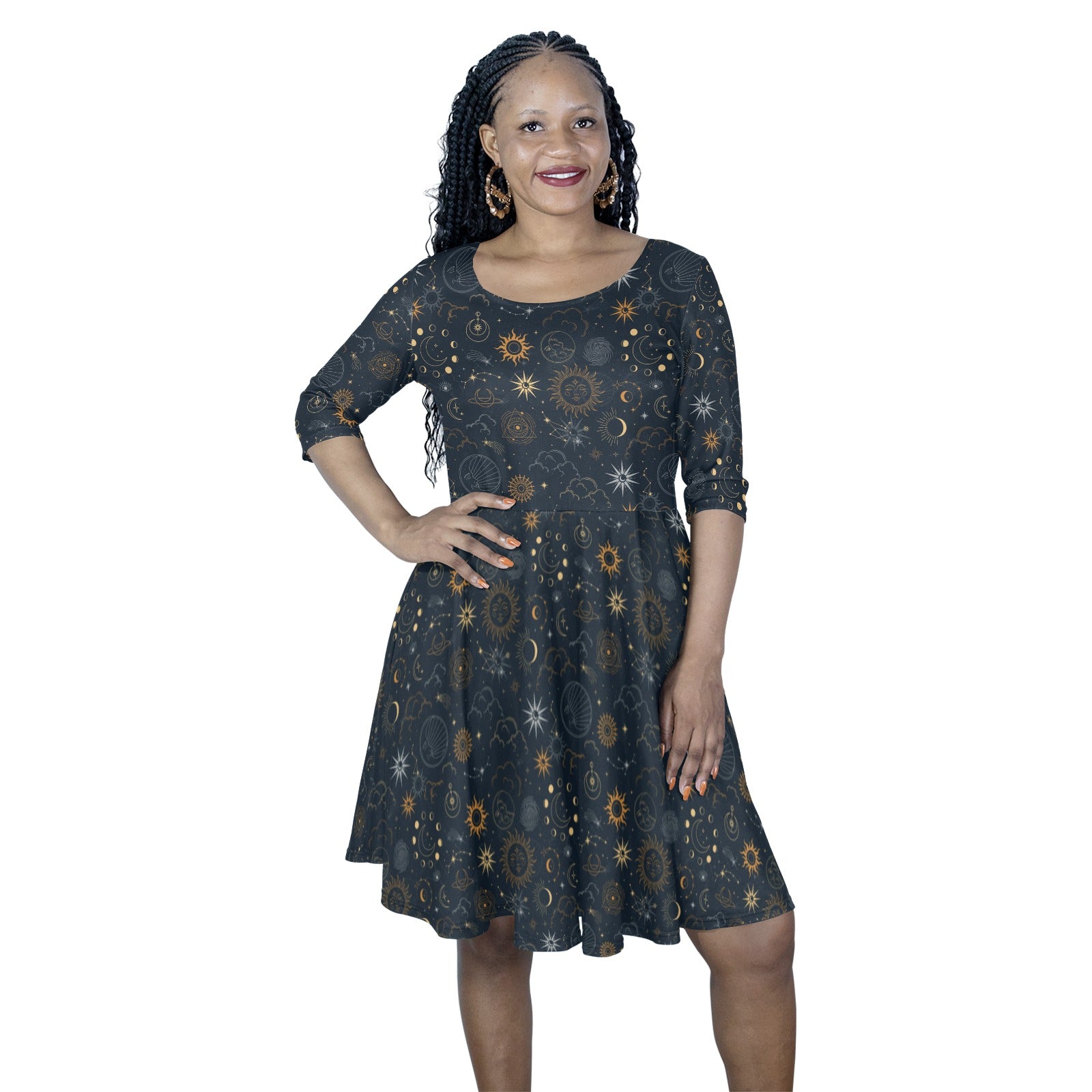 quarter sleeve skater dress Buy M&Co Purple Petite Lace 3/4 Sleeve Skater Dress from Next USA
