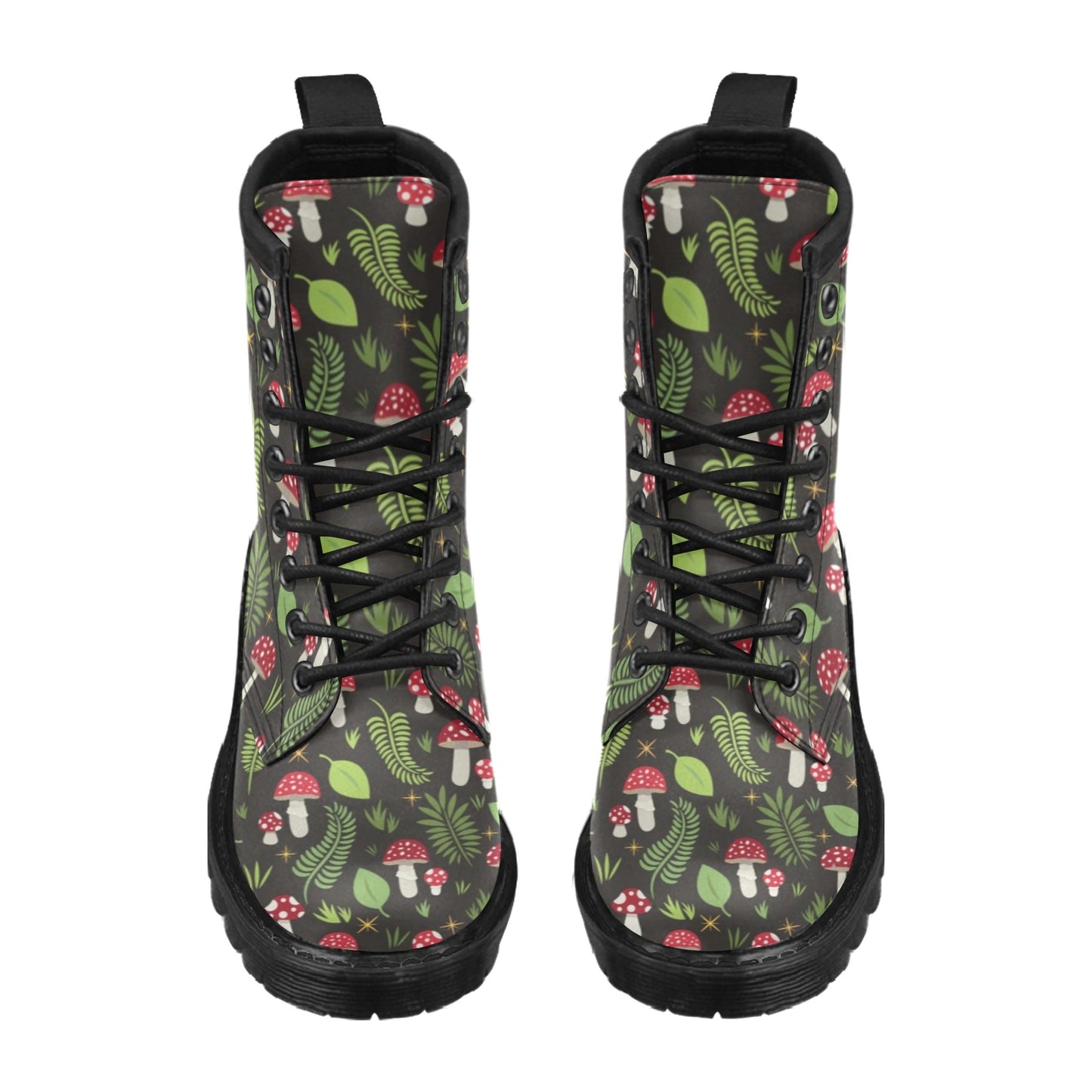 Mushrooms and Ferns Vegan Leather Boots