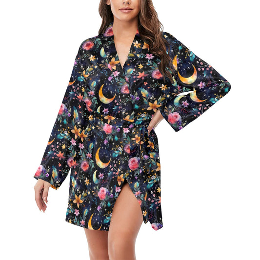 Whimsical Heavens Satin Robe