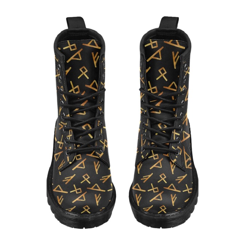 Futhark Rune Vegan Leather Boots