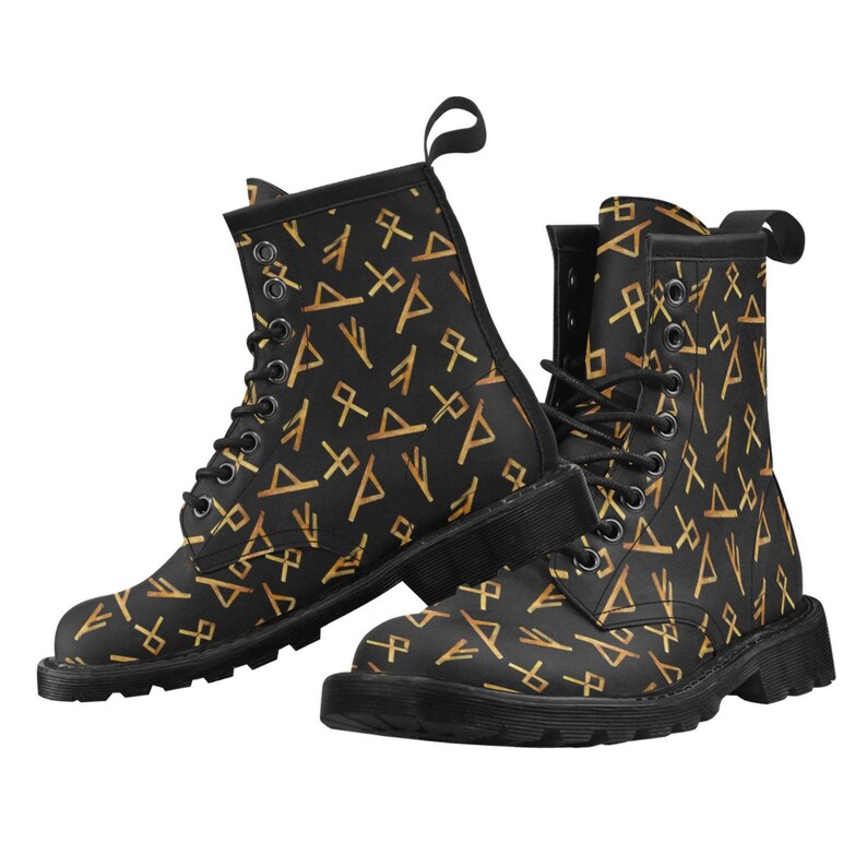 Futhark Rune Vegan Leather Boots