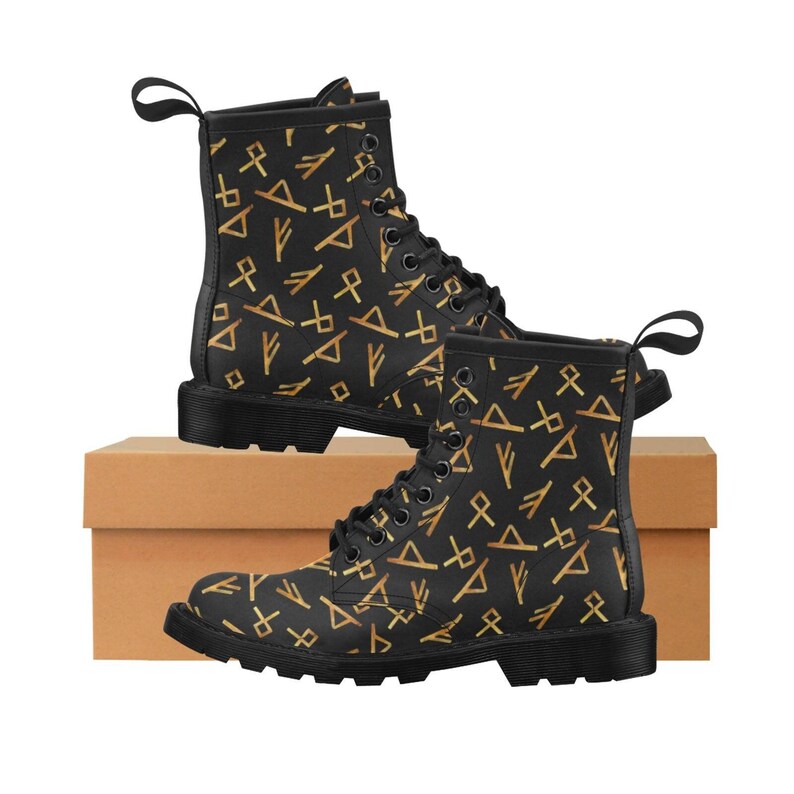 Futhark Rune Vegan Leather Boots