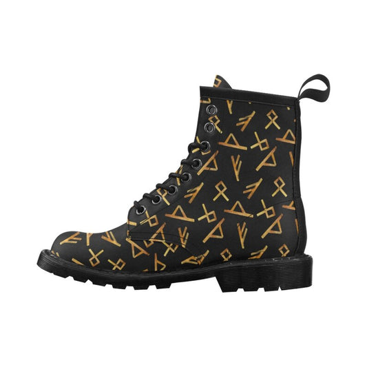 Futhark Rune Vegan Leather Boots