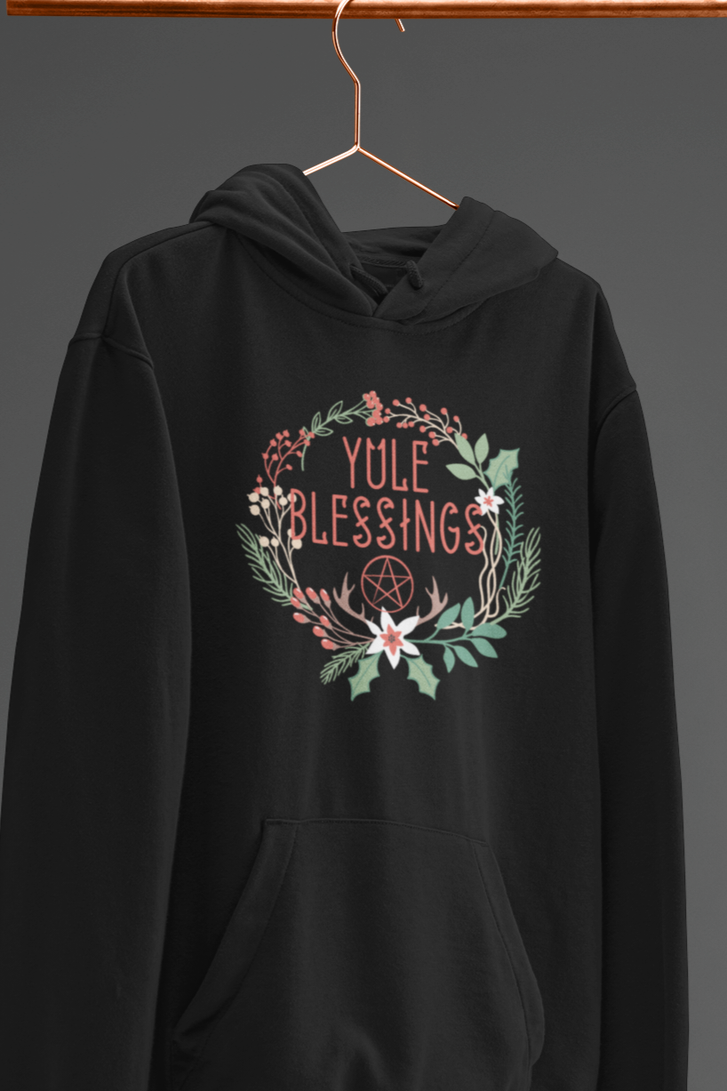 Yule Blessings & Pentacle Hoodie