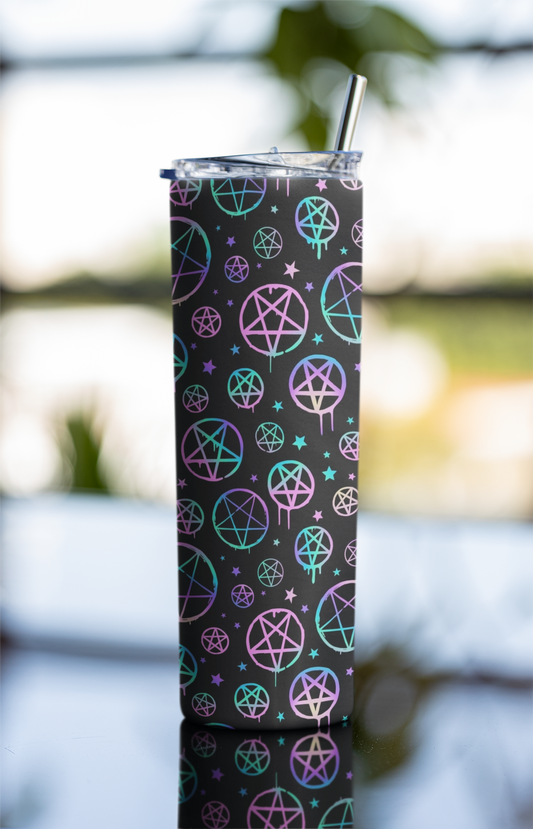 Pentacle Skinny Straw Tumbler