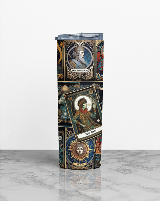 Tarot Skinny Straw Tumbler