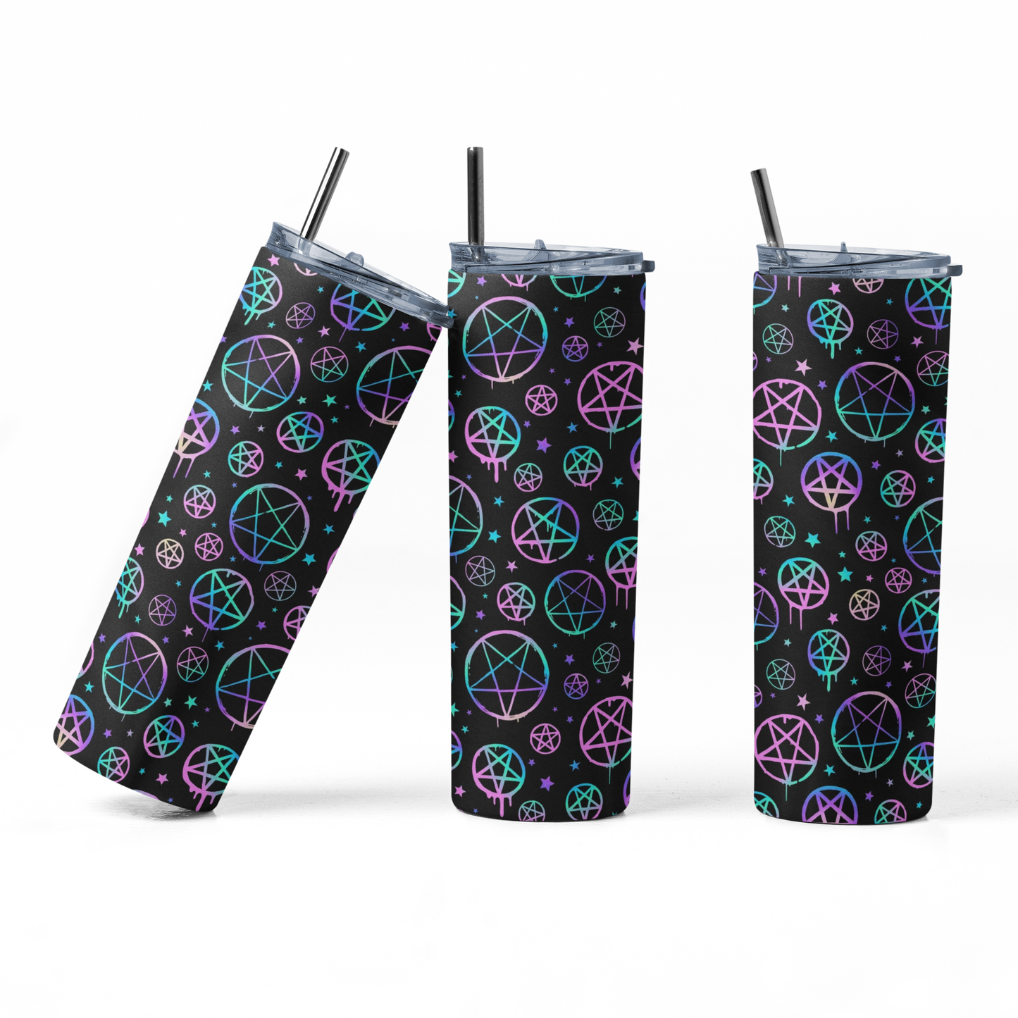 Pentacle Skinny Straw Tumbler