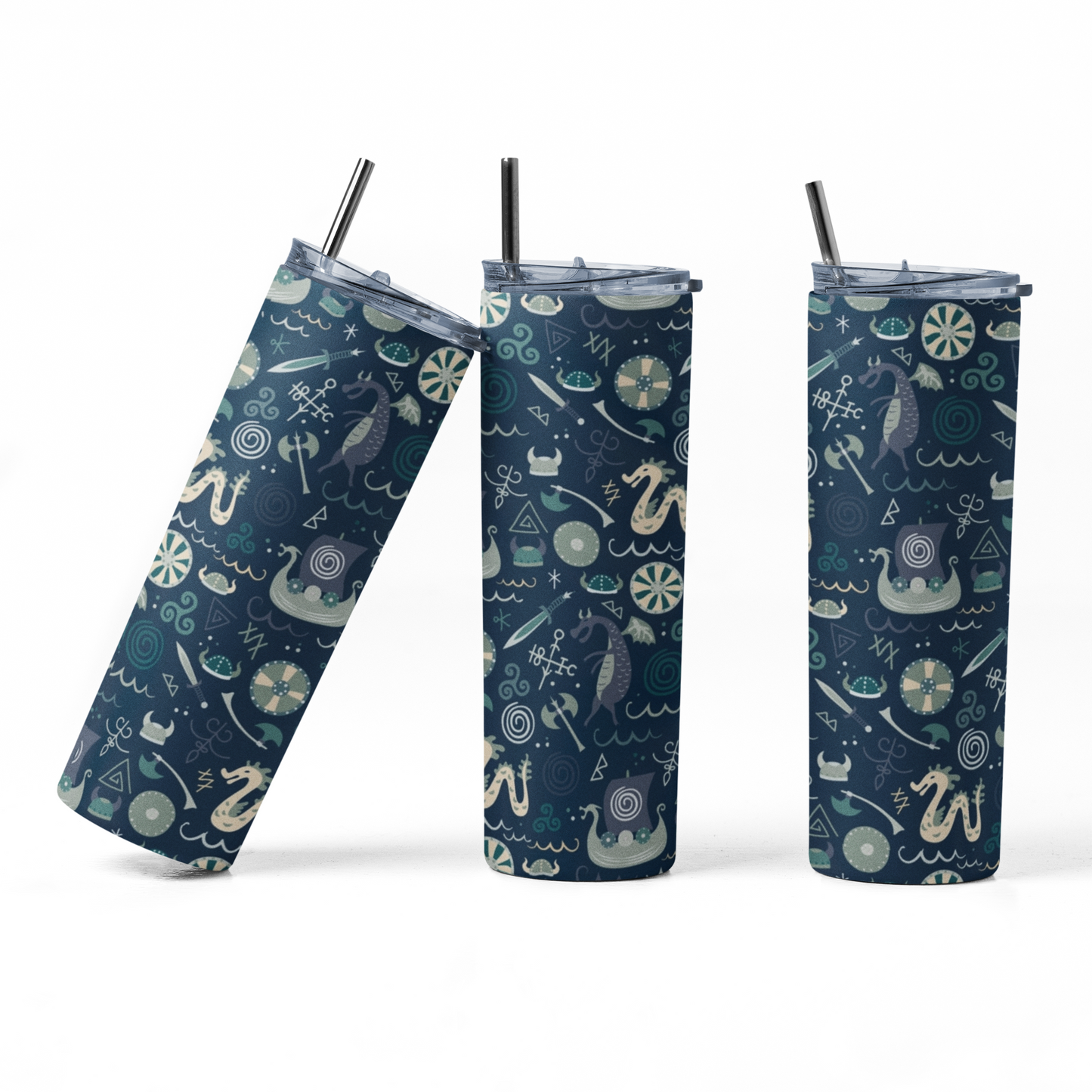 Norse Mythology Skinny Straw Tumbler